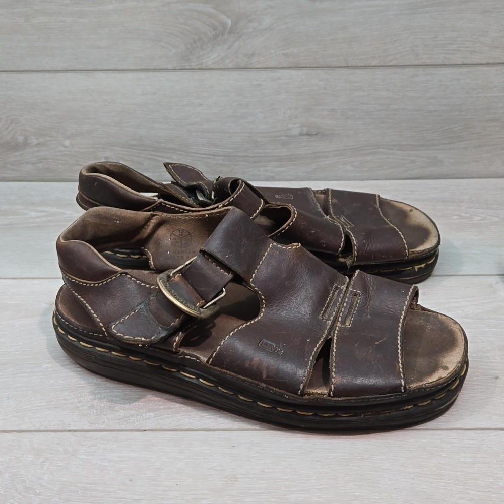 Vintage Doc Dr.Martens Mens Leather Fisher Chunky Tractor Sandals shoes sz US13